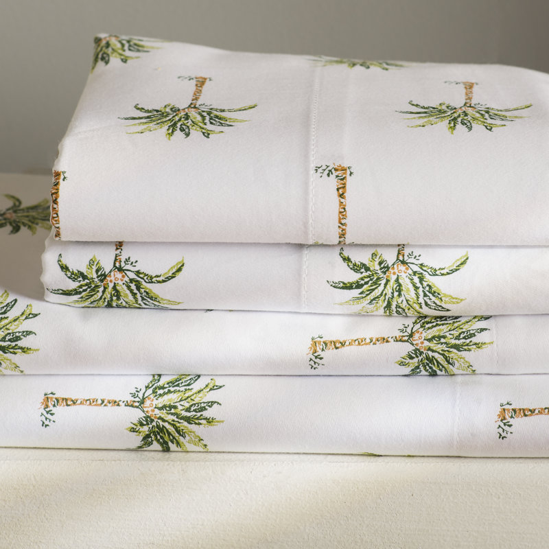 Panama Jack Palm Tree 300 Thread Count Cotton Sheet Set & Reviews Wayfair